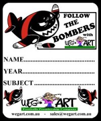 6 x BomberS SCHOOL BOOK STICKERS FREE POSTAGE